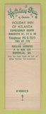 Matchbook Cover - Holiday Inn Atlanta Hapeville GA WEAR
