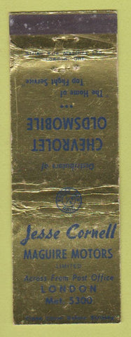 Matchbook Cover - Maguire Motors Chevrolet Oldsmobile London ON WEAR