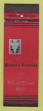 Matchbook Cover - Detroit Leland Hotel MI Christmas