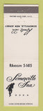 Matchbook Cover - Somerville Inn Somerville NJ