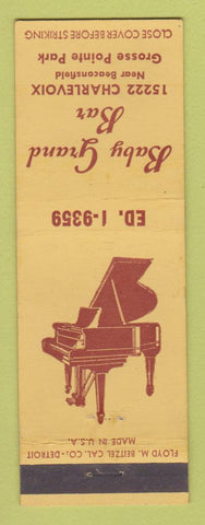 Matchbook Cover - Baby Grand Box Grosse Pointe Park MI