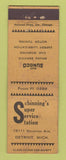 Matchbook Cover - Sunoco oil gas Schinning's Detroit MI WEAR