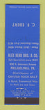 Matchbook Cover - Alex Kerr Salt Cayuga Philadelphia PA CF Ebert