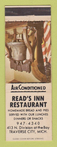 Matchbook Cover - Read's Inn Restaurant Traverse City MI