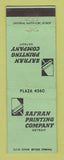 Matchbook Cover - Safran Printing Company Detroit MI
