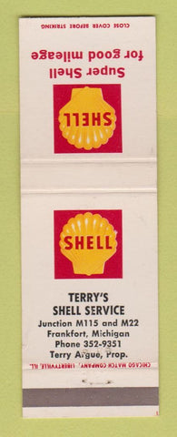 Matchbook Cover - Shell oil gas Terry's Frankfort MI