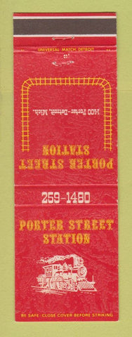 Matchbook Cover - Porter Street Station Detroit MI