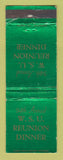 Matchbook Cover - WSU Reunion Dinner Wayne State Detroit? WEAR