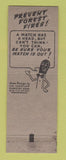 Matchbook Cover - Powers Lumber Supply Detroit MI Prevent Forest Fires