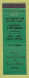 Matchbook Cover - Ciro's Cocktail Lounge Restaurant Detroit MI