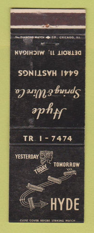 Matchbook Cover - Hyde Spring & Wire Detroit MI WEAR