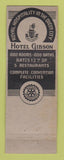 Matchbook Cover - Hotel Gibson Cincinnati OH