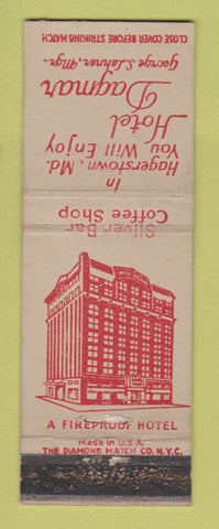 Matchbook Cover - Hotel Dagmar Hagerstown MD WORN