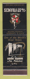 Matchbook Cover - St Francis Hotel San Francisco CA