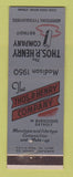 Matchbook Cover - Thos P Henry Company Detroit MI Advertising Typographers