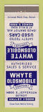 Matchbook Cover - Whyte Oldsmobile Detroit MI