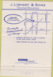 Matchbook Cover - Linhart Funeral Home Berwyn IL 40 Strike