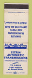 Matchbook Cover - Citrin Automatic Transmission Detroit? MI WEAR