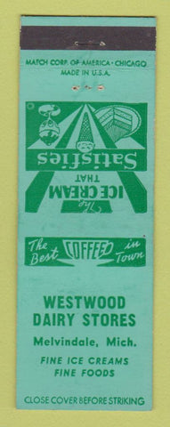 Matchbook Cover - Westwood Dairy Stores Melvindale MI WEAR