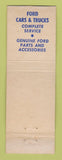 Matchbook Cover - Gib Bergstrom Ford Detroit MI