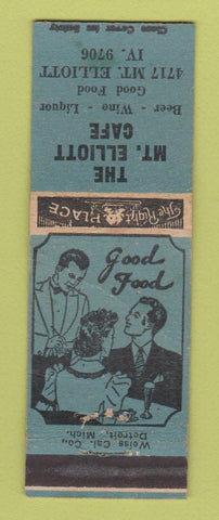 Matchbook Cover - Mount Elliott Cafe Detroit MI WEAR