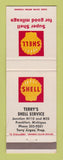 Matchbook Cover - Shell oil gas Terry's Frankfort MI WEAR