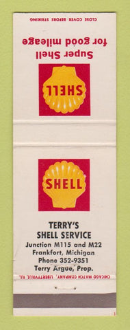 Matchbook Cover - Shell oil gas Terry's Frankfort MI WEAR
