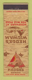 Matchbook Cover - Hedge's Wigwam Detroit MI