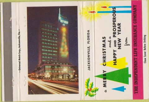 Matchbook Cover - Independent Insurance Jacksonville FL 40 Strike