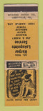 Matchbook Cover - Harper Lakepointe Service Detroit? MI YELLOW Mobil oil gas