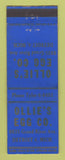 Matchbook Cover - Ollie's Egg Company Detroit MI
