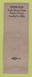Matchbook Cover - Ollie's Egg Company Detroit MI