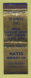 Matchbook Cover - Hayes Jewelry Detroit MI WEAR