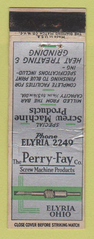Matchbook Cover - Perry Fay Screw Machine Products Elyria OH WEAR