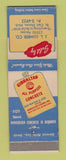 Matchbook Cover - Gibraltar Concrete JL Lumber St Clair Shores MI