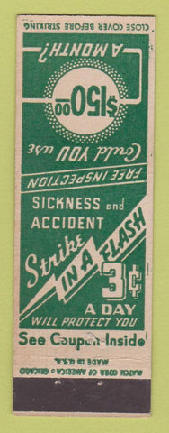 Matchbook Cover - Sterling Insurance Chicago IL