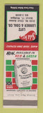 Matchbook Cover - Gibraltar Concrete Lutz Lumber Coal Detroit MI