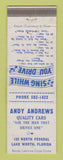 Matchbook Cover - Andy Andrews Quality Cars Lake Worth FL