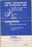 Matchbook Cover - Ramblewood Hardwood Lumber Holland NY 40 Strike