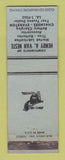 Matchbook Cover - Texaco oil gas Henry Van Neste Detroit MI WEAR