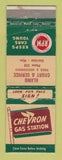 Matchbook Cover - Chevron oil gas Alamo Court Sheridan WY WORN
