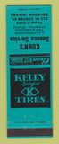 Matchbook Cover - Kelly Tires Kuhn's Sunoco oil gas Bourbon IN