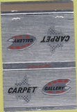 Matchbook Cover - Carpet Gallery Wilkinsburg PA 40 Strike