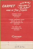 Matchbook Cover - Carpet Gallery Wilkinsburg PA 40 Strike