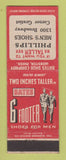Matchbook Cover - Bates Men's Shoes Phillips Detroit MI