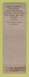 Matchbook Cover - The Hillside Restaurant Plymouth MI