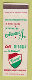 Matchbook Cover - Vincenzo's Italian Restaurant Detroit MI