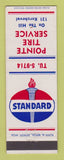 Matchbook Cover - Pointe Tire Service Standard oil gas Detroit MI