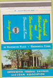 Matchbook Cover - Greenwich Federal Savings  and  Loan CN 40 Strike
