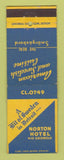 Matchbook Cover - Norton Hotel Smorgasbord Detroit MI